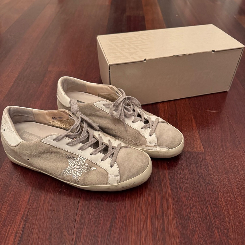 Golden Goose Superstar Swarovski Crystal Suede Sneakers - Picture 5 of 16